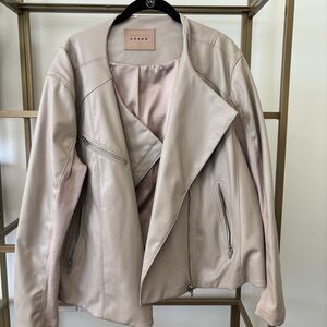 Blank NYC Light Beige Leather Jacket